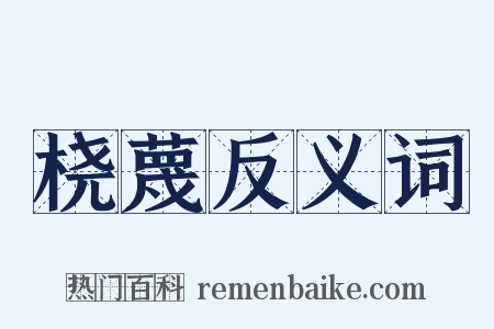桡蔑反义词是什么意思的图片